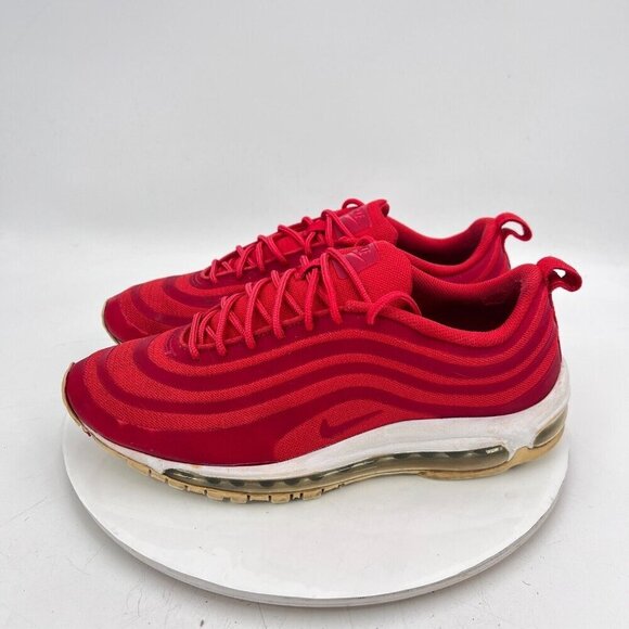 Nike Air Max 97 Men Size 10 505802-660 University Red White Training Shoes - Picture 1 of 11